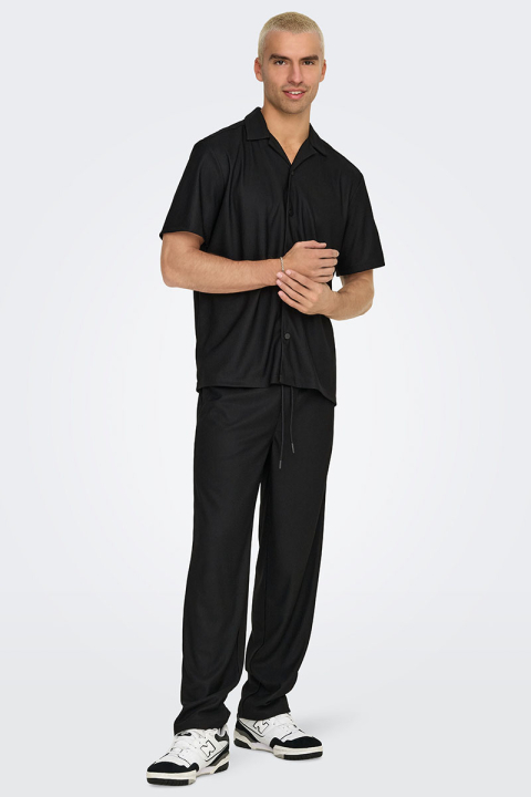 Only & Sons Sinus Loose Plizze Black