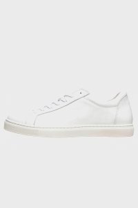 Selected SLHEVAN LEATHER TRAINER B NOOS White