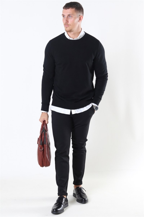 Selected Berg Crew Neck Black