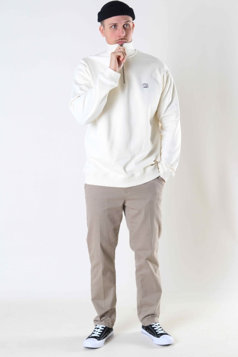 Woodbird Lass Blain Zip Sweat Off White