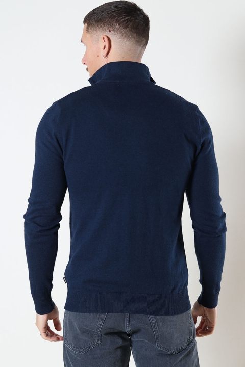 Jack & Jones JJEEMIL KNIT HALF ZIP NOOS Navy Blazer