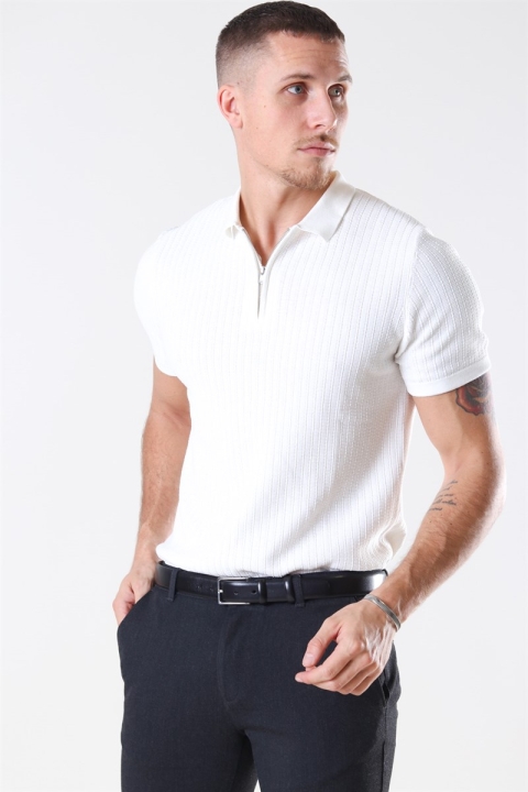 Jack & Jones Blabristol Breien SS Polo Blanc de Blanc