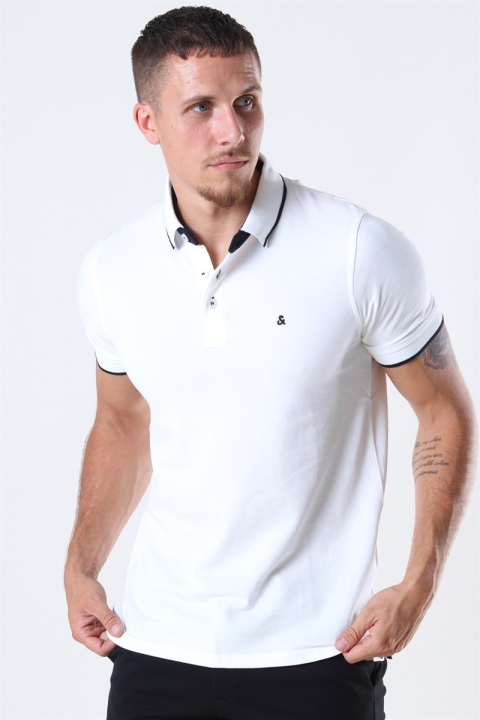 Jack & Jones PAULOS POLO SS White SLIM FIT