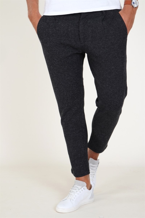 Just Junkies Linus Slim Wool Broek Antracite