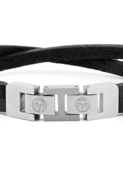 Lucleon Læder Armband Sort