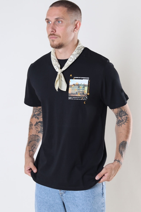 Clean Cut Copenhagen Nyhavn Brushed Cotton Tee Black