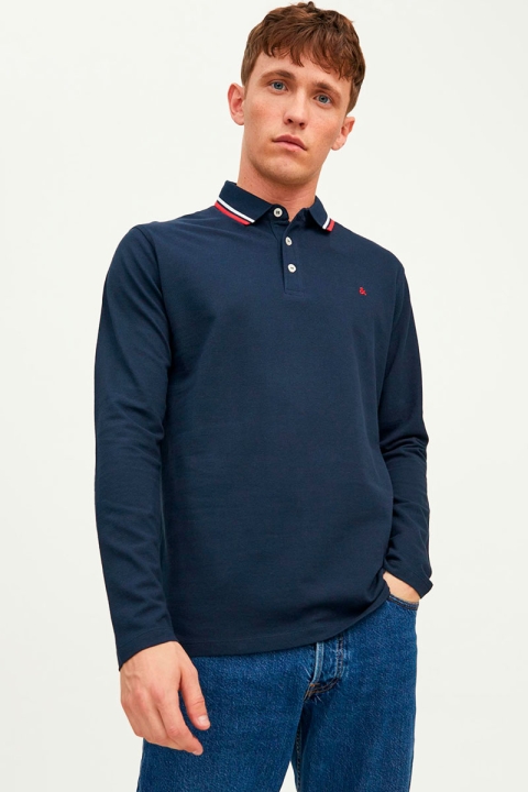 Jack & Jones PAULOS POLO LS Navy Blazer