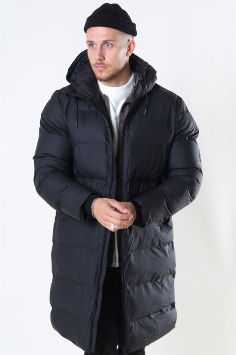 Rains Long Puffer Jacket Black