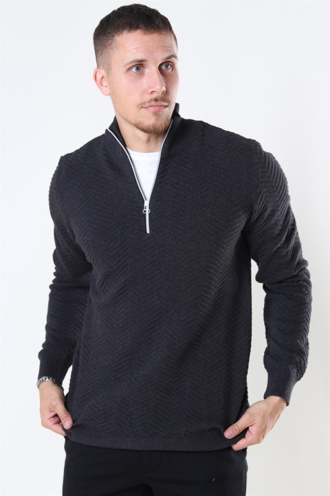 Kronstadt Carlo Half Zip Breien Charcoal