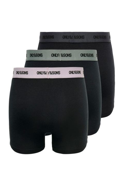 ONLY & SONS Fitz Bamboo 3 Pack Mix Logo Boxers Green