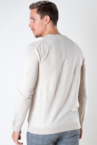 Clean Cut Copenhagen Merino Wool Crew Ecru Melange