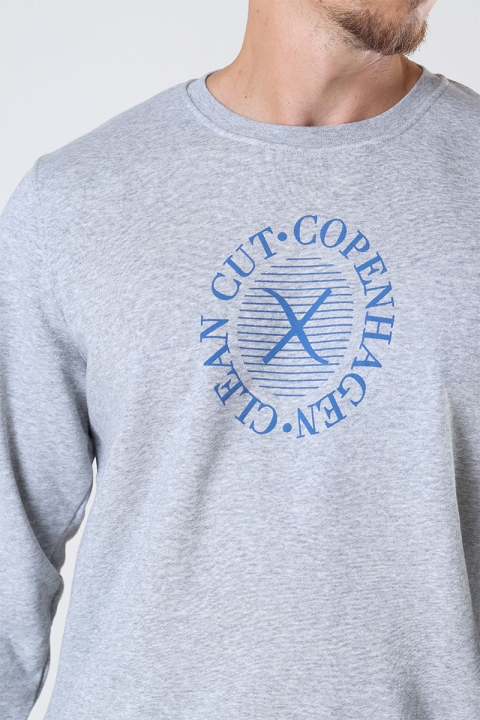 Clean Cut Copenhagen Damon Crewneck Light Grey Mel