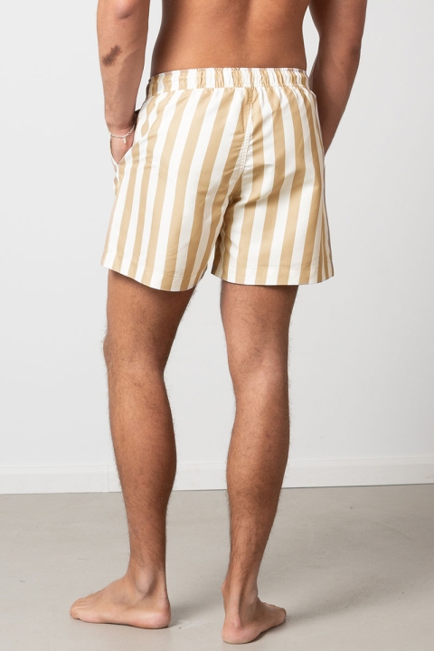 Clean Cut Copenhagen Swim Shorts Khaki Stripe