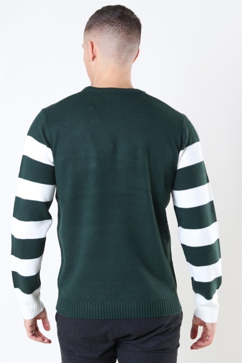 Only & Sons Xmas 7 Stripe Front Breien Pine Grove