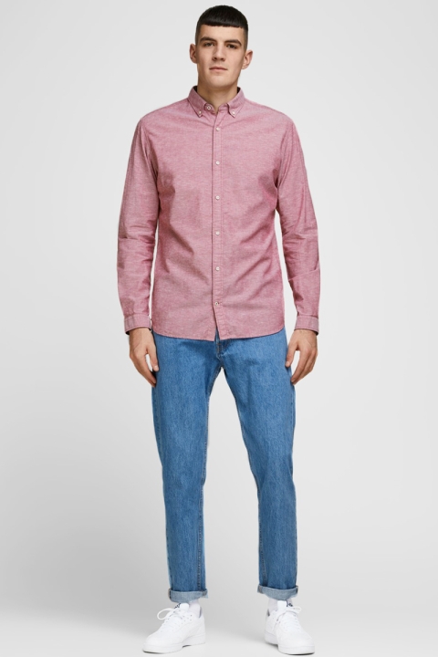 Jack & Jones JJESUMMER SHIRT L/S S21 STS Rio Red SLIM FIT