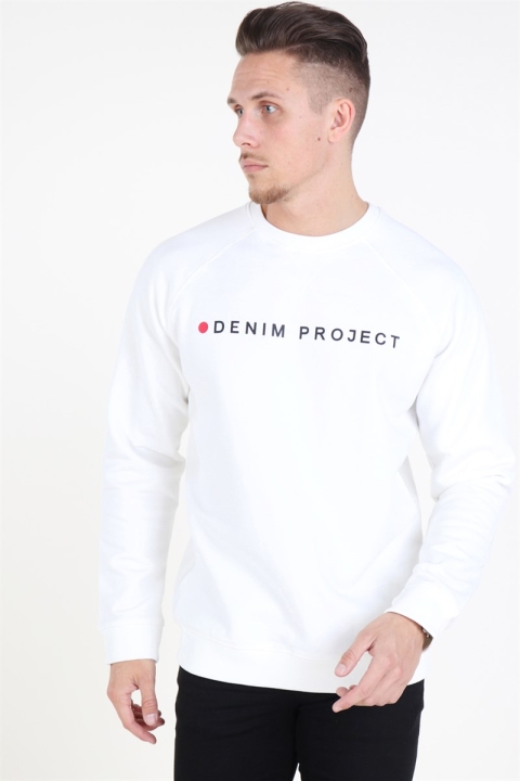 Denim Project Logo Crew Sweat White