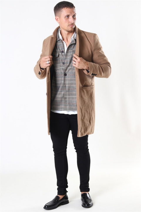 Only & Sons Maximus Wool Frakke Camel