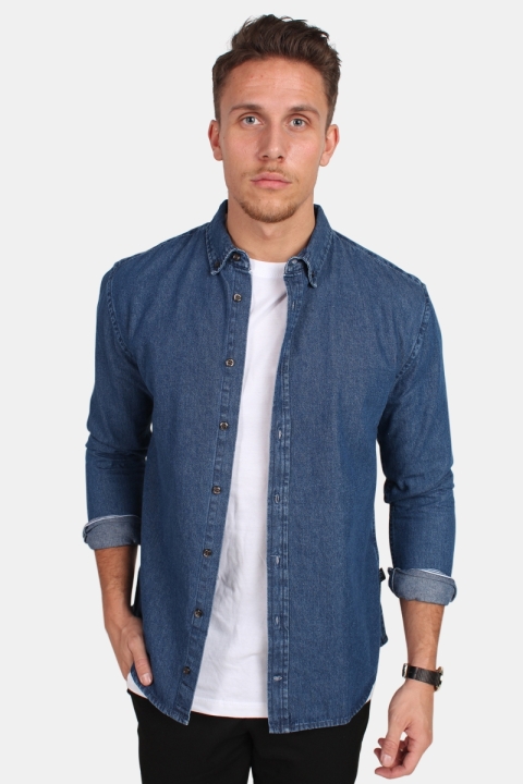 Kronstadt Overhemd Johan Denim Dark Blue 