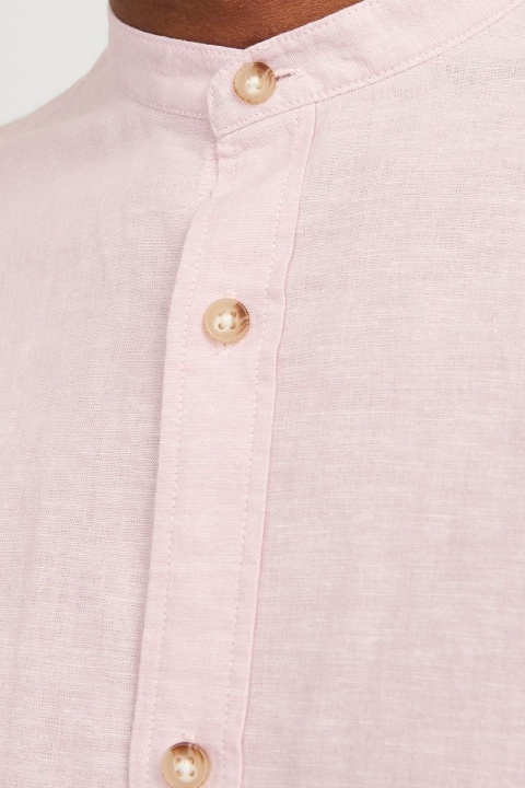 Jack & Jones Summer Band Linen Shirt LS Pink Nectar