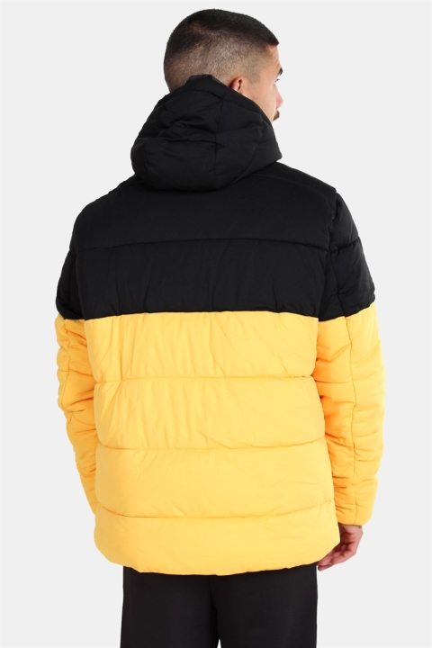 Urban Classics Hooded 2-Tone Puffer Jas Chrome Yellow/Black