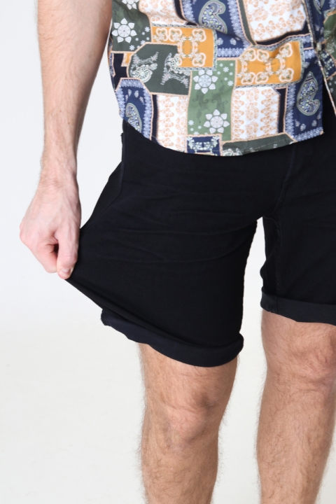 Solid Ryder Denim Shorts Black Denim