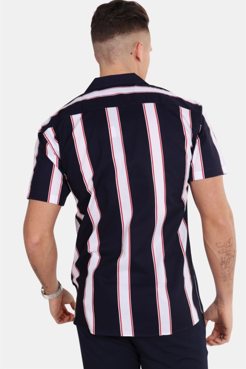 Kronstadt Cuba S/S Gr.89 Overhemd Navy/White/Red