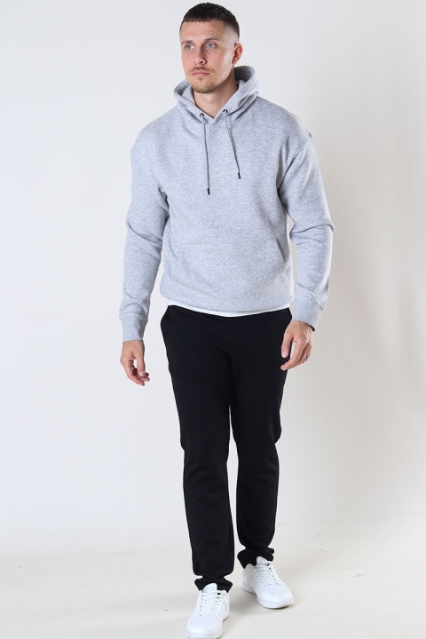 Jack & Jones STAR BASIC SWEAT HOOD Light Grey Melange