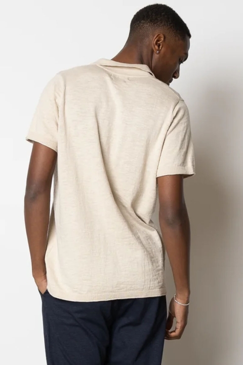 Clean Cut Copenhagen Thomas Knit Polo Ecru