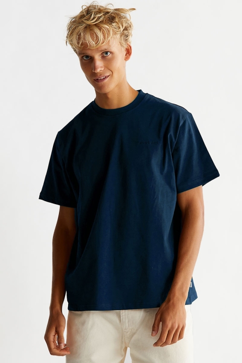 Woodbird Baine Base Tee Navy