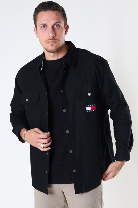 Tommy Hilfiger TJU FADED FLAG OVERSHIRT Black