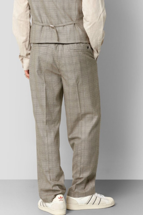 Clean Cut Copenhagen Barcelona XO Storm Linen Pants Brown Check