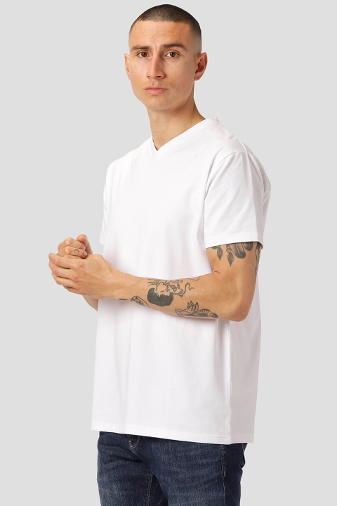 Clean Cut Copenhagen Miami Stretch V-Neck Tee SS White