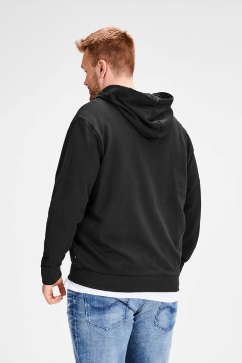 Jack & Jones Holmen Sweat Zip Hoodie Black Plus Size