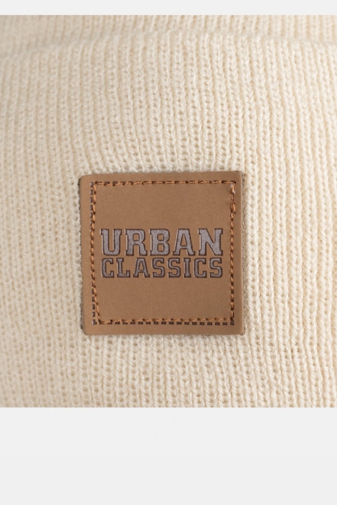 Urban Classics Leatherpatch Long Hoed Sand