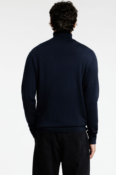 Selected Tray LS Merino Knit Roll Neck Navy Blazer