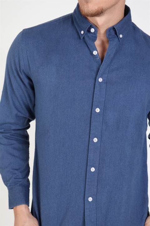 Clean Cut Sälen Flannel Overhemd Denim Blue
