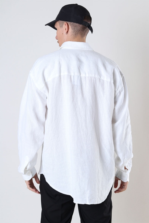 Woodbird Stoll Linen Shirt Off White