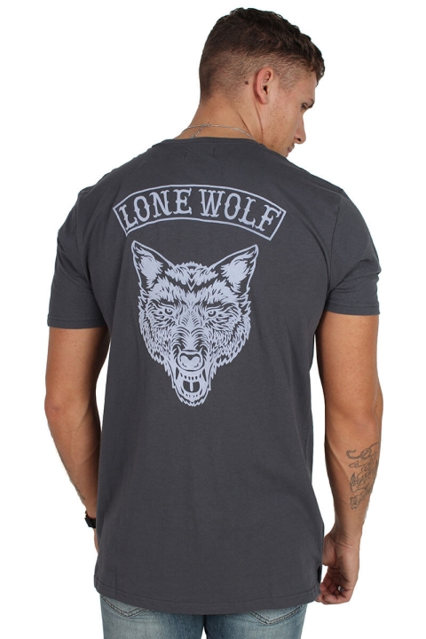 Just Junkies Ganger Wolf T-shirt Ebony