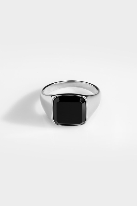 Northern Legacy Black Onyx SignatKloke Ring Silver