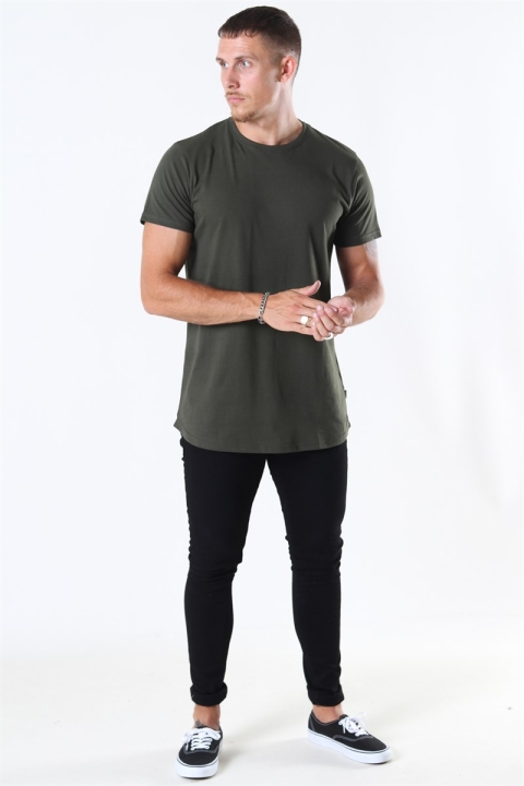 Solid Dew SS Long T-shirt Forest Night