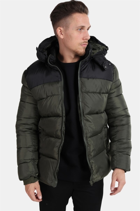 Only & Sons Heavy Colourblock Hood Jas Forest Night