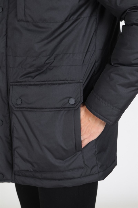 Solid Decker Parka Jas Black