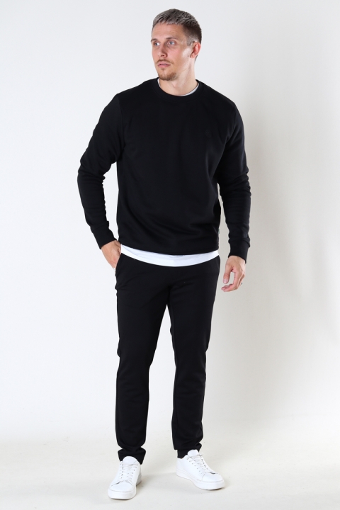 Kronstadt Lars Organic/Recycled sweat crew Black