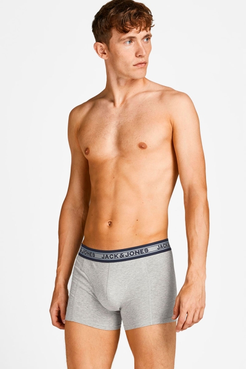 Jack & Jones FRIDAY TRUNKS 5 PACK LTN Dark Grey Melange