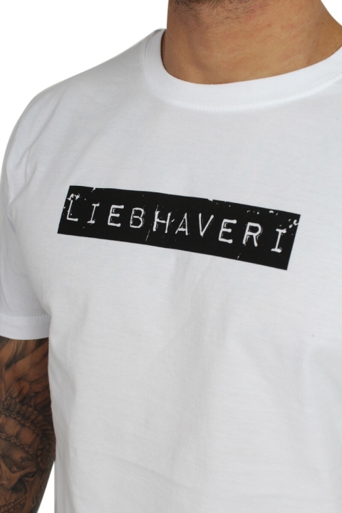 Liebhaveri Vintage Mens Longline T-shirt hvid