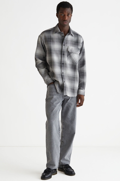 Woodbird Stoll Crook Shirt Light Grey