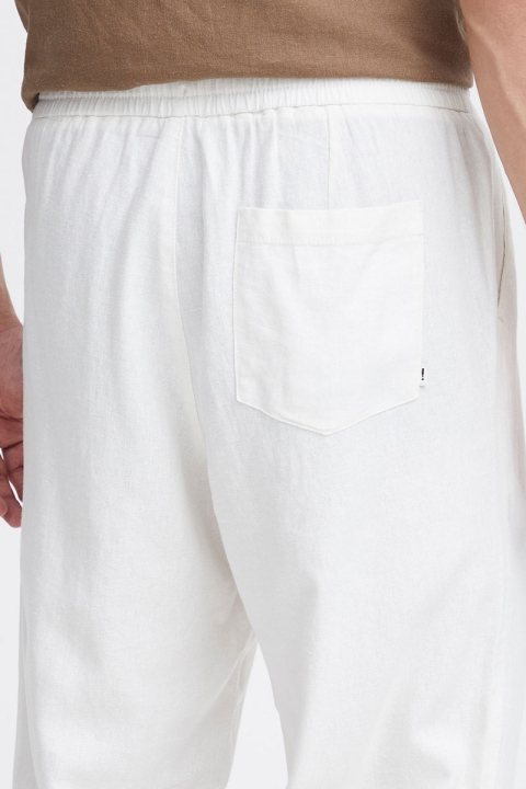 Allan Elasticated Linen Trousers Off White
