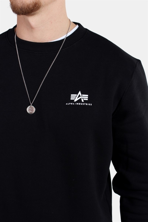 Alpha Industries Basic Sweater Small Logo Crewneck Black