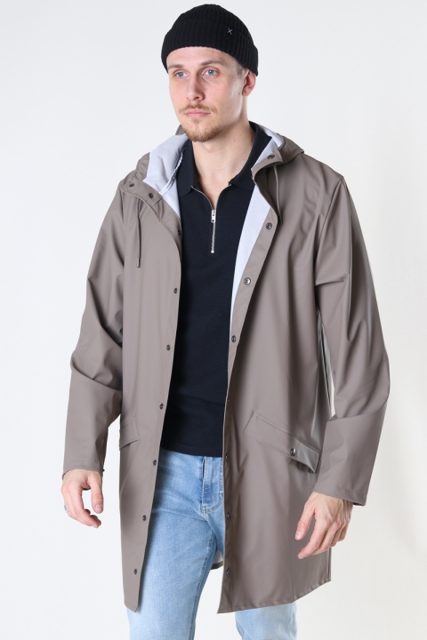 Rains Long Jacket 17 Taupe