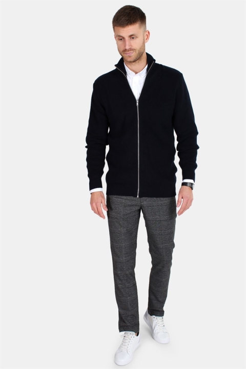 Clean Cut Osin Zip Cardigan Breien Navy